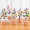 Simulated Eggs Tree Branch Colorful Egg Tree Flowerpot Easter Egg Bonsai  Easter Decoration