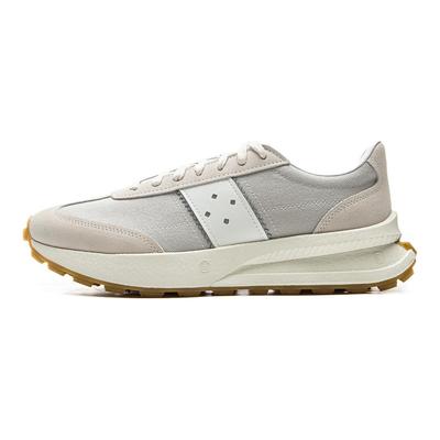 Li Ning Light Boat Reflective Trendy Sports Non-Slip Wear-Resistant Mid-Top Casual Shoes Unisex Casual Shoes Off-White AZGV073-3