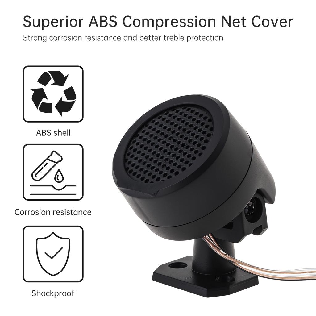 4pcs 500W High Efficiency Mini Dome Tweeter Speakers Professional Studio Grade High Frequency Sound Black