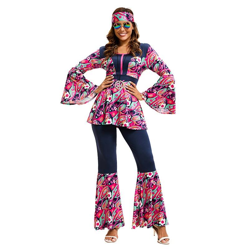 Halloween Costumes Men and Women Ancient Hippie Dance Costumes Nightclub Bar Party Stage Costumes