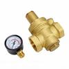 Water Pressure Regulator 1in Heavy Duty Brass DN25 Adjustable Pressure Reducing Valve with Gauge for Pipe Fitting Tap Water Appliances Purifier Home