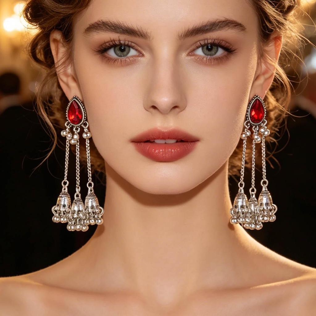 Exquisite Chinese Ethnic Tassel Earrings – Niche Retro, High-End Bell Design