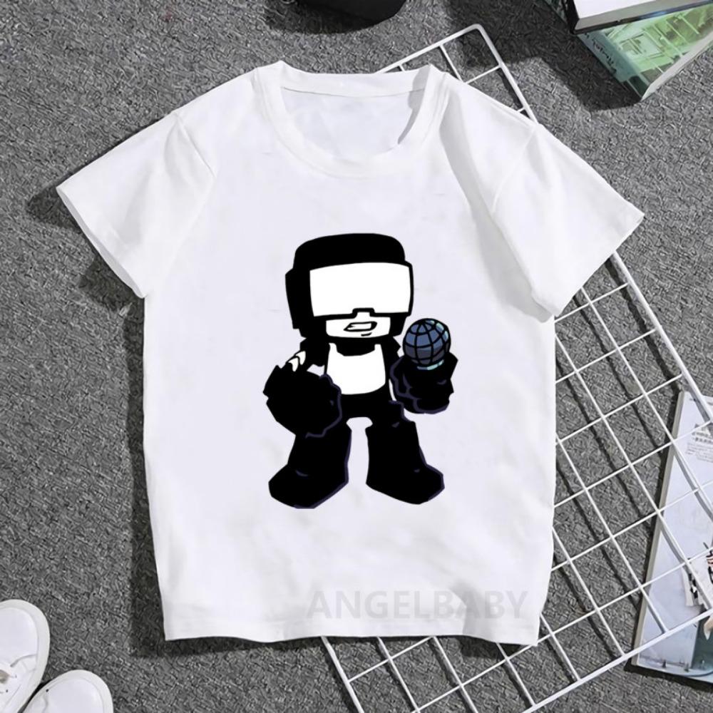 Hot Game Friday Night Funkin Cartoon Kids T shirt Girls Summer Fashion Tops Baby Boys Clothes Children Short Sleeve T-shirt