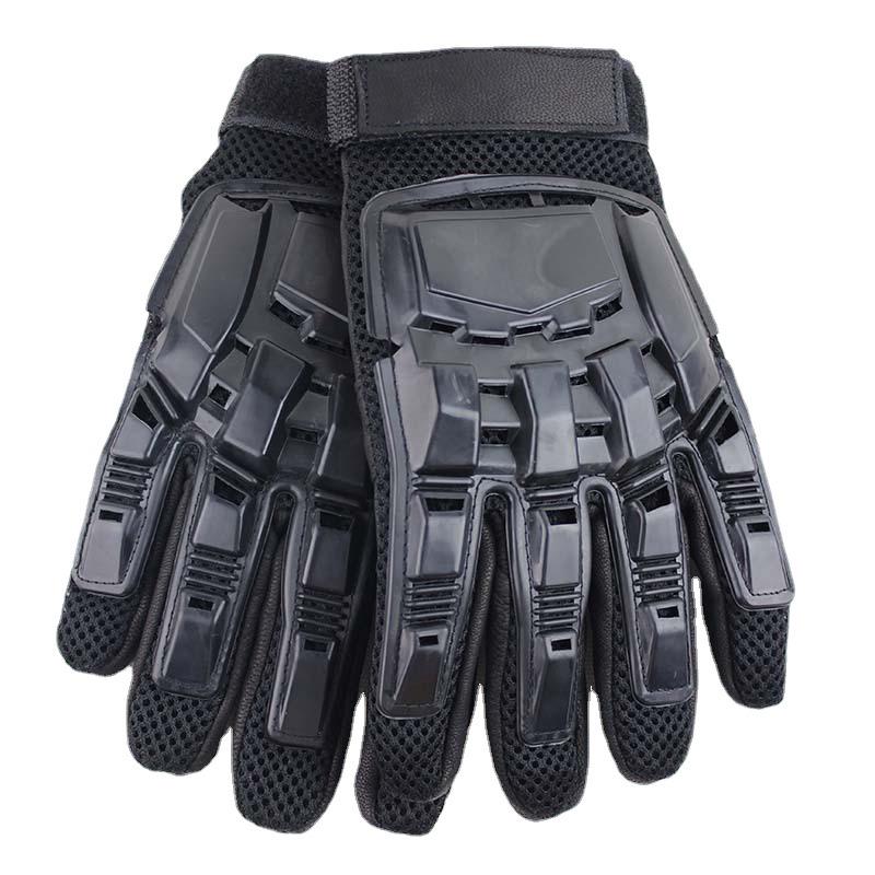 Full-Finger Tactical Gloves: Outdoor Anti-Slip, Hard Shell, Touchscreen, Cycling & Fitness Large чёрный