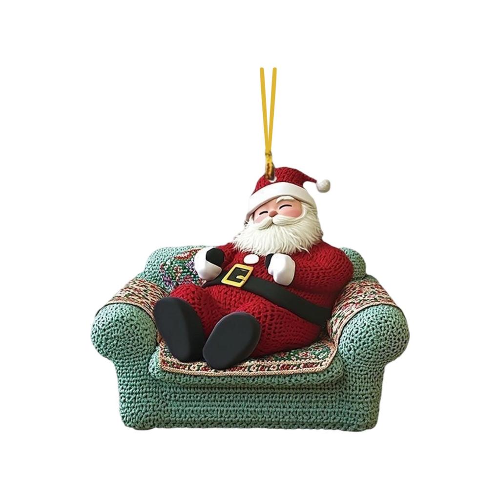 Cartoon Santa Acrylic Car Interior Acrylic Pendant Bag Keychain Decoration