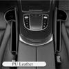 Black PU Leather Right Car Seat Gap Catcher Crevice Filler Storage Box Organizer