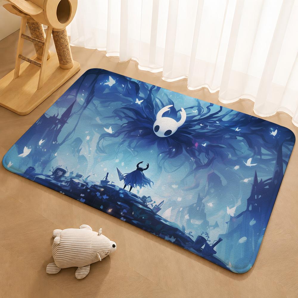 H-Hollow K-Knight Floor Mat Floor Mat Soft Flannel Non-Slip Door Rug for Living Room