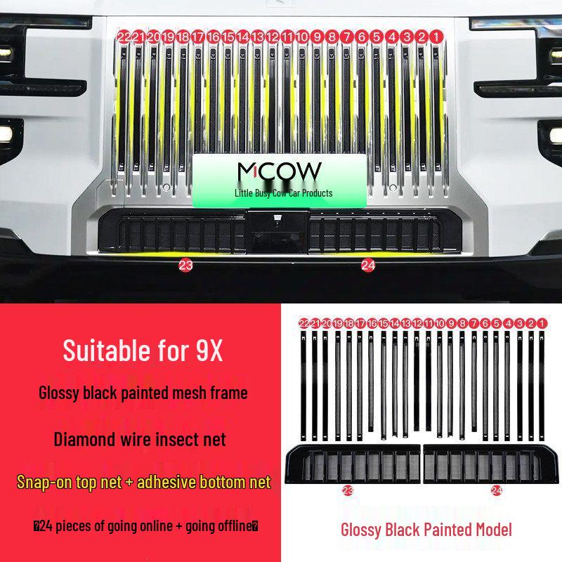 Zeekr 9X 2025-2026 Detachable Front Grille Insect Net Upgrade Accessory