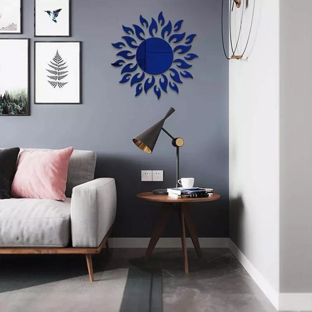 DIY Home Decor 3D Mirror Wall Sticker Reflective Mirror Effect Safe To Use Elegant Style Environmentally Friendly