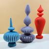 Large DIY Vase Shaped Candle Silicone Mold Roman Column Candle Silicone Mold Table Lamp Shaped Resin Gypsum Silicone Mold