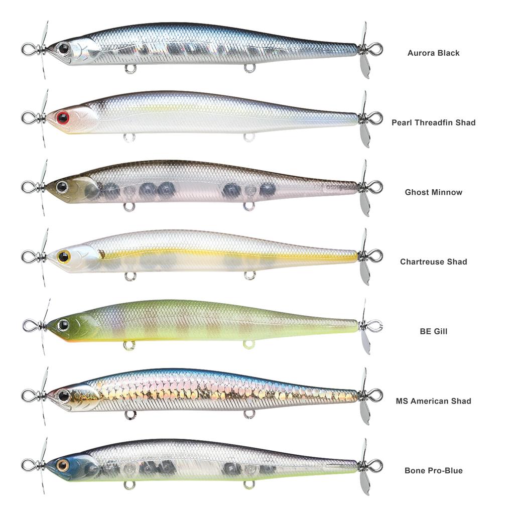 Lucky Craft USA Screw Pointer 110 Fishing Lure Minnow Aurora (052 Black)