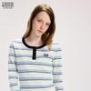 Teenie Weenie Women's Bear Letter Stripe T-Shirt