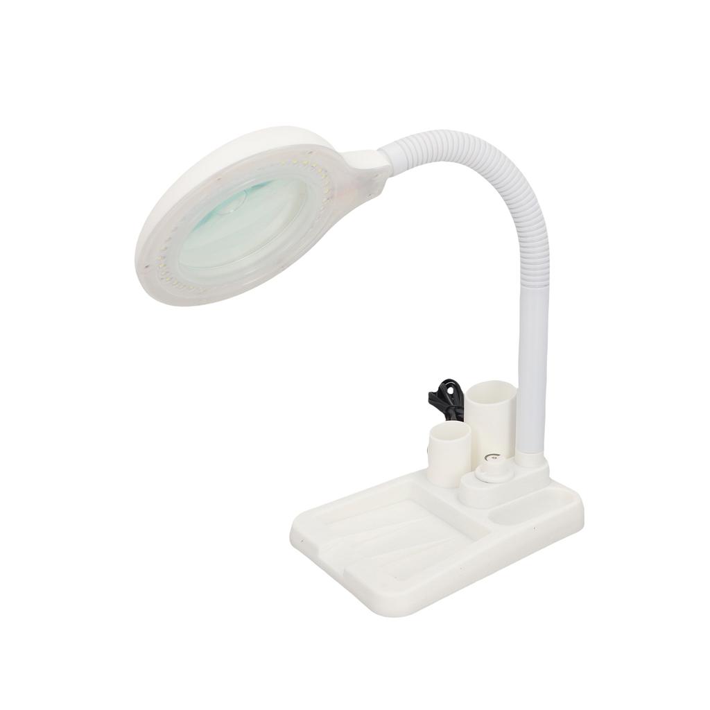 Magnifying Glass Table Lamp With 5X 10X Magnifier With 36 LED Lights White