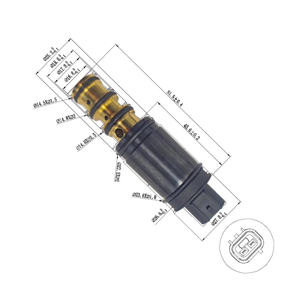Válvula de control de compresor de CA de solenoide 6SEU16C 7SEU16C para Toyota Camry Yaris Vitz Reiz Vios Crown Hiace 5SER09C 5SE09C 5SEU12C