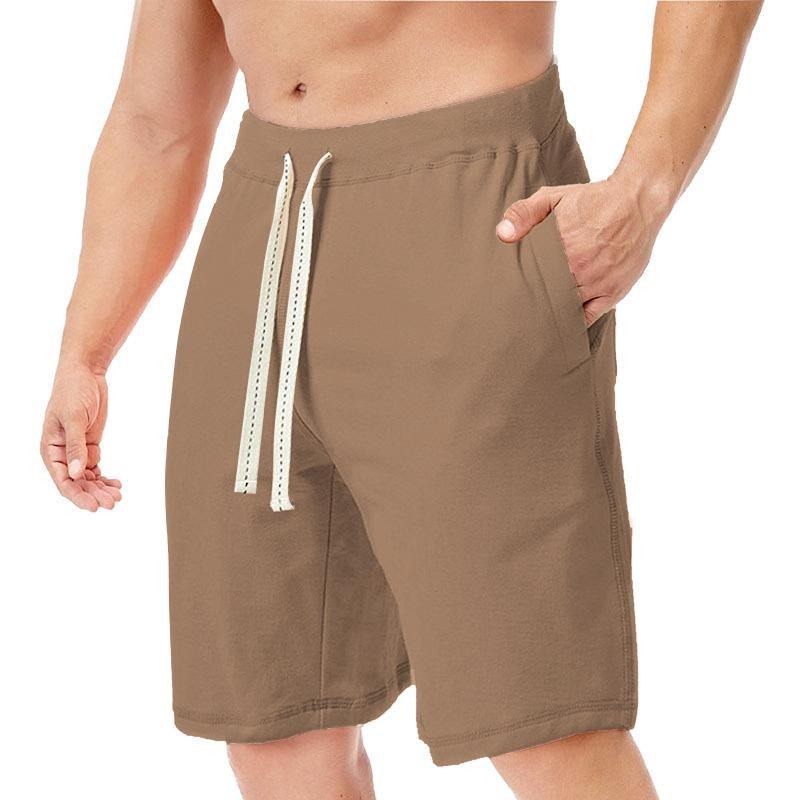 Men's Loose Shorts EU Size Summer Casual Five-point Pants Beach Pants Drawstring Sports Shorts, Men's Fitness Pants