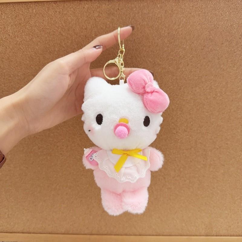 

Hello Kitty Melody Kuromi Cinnamoroll Plush Keychain For Cute Bag Decor KtCat