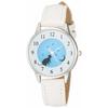 Arias Amalfidia Analog Watch, Waterproof, Leather Strap, Cat Design, Blue Dial, WW19012A-96, Women's, White