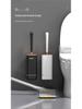 Wall-Mounted Silicone Toilet Brush with Storage Rack - No Dead Angles, Perfect for Bathroom Cleaning