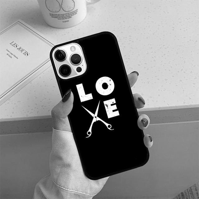 Hair Scissors Phone Case For iPhone 17 Air 14 15 16 13 12 Cover For Apple 14 15 16 Pro Max 6S Plus Coque