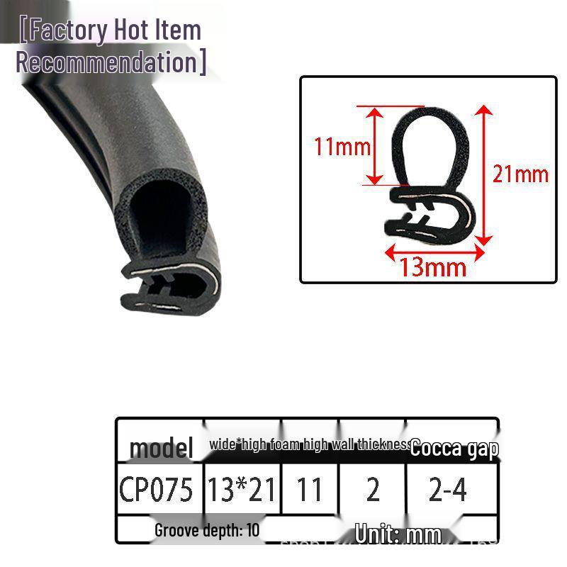U-förmige Gummi-Schaumstoff-Dichtungsstreifen für Schränke und Autotüren