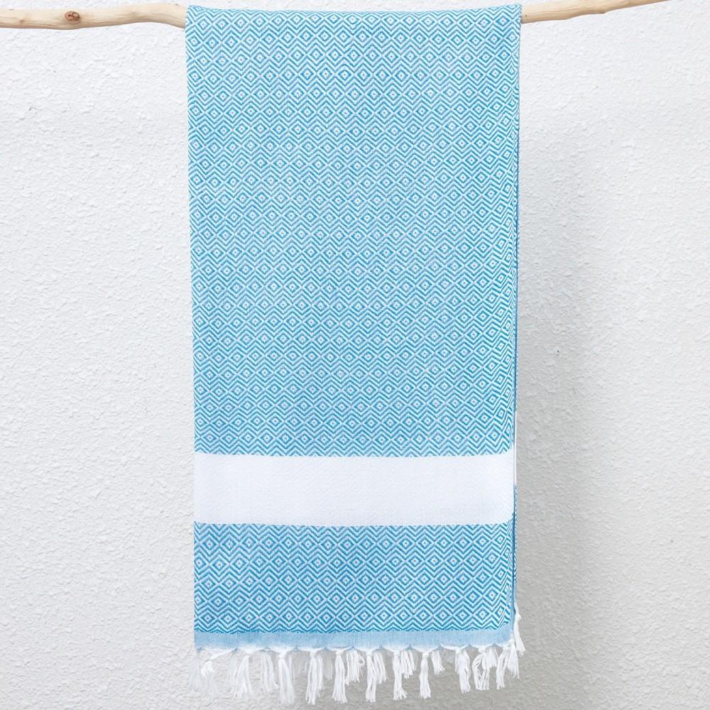 Geometry Pattern Beach Towel With Fast Dry Cotton Blend For Home And Travel Use