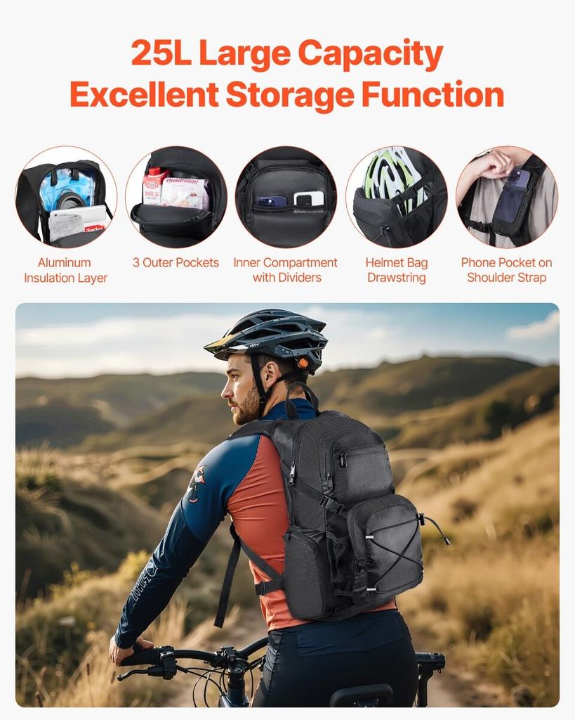 Trinkrucksack 2L TPU Wasserblase Radfahren Wandern Laufen Camping