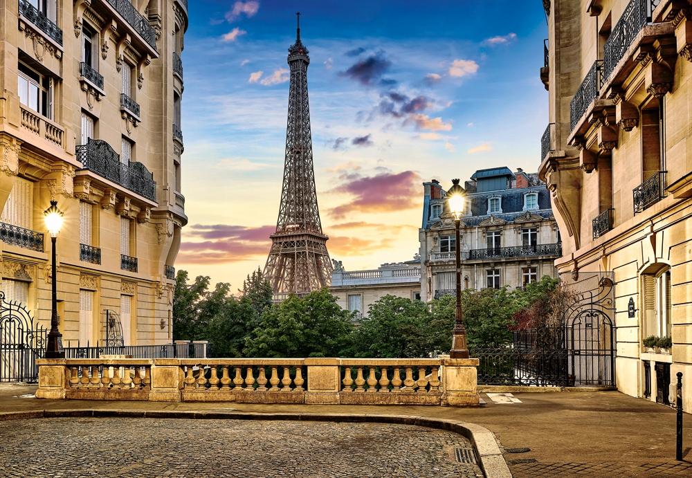 Puzzle 1000 pieces C-104925-2 Walk in Paris at Sunset