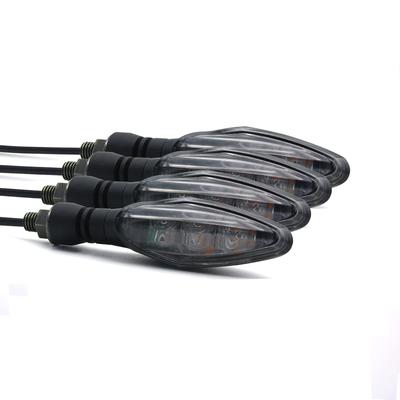 MFC PRO Motorcycle Universal Mini Waterproof High Brightness LED Steering Lamp Turn Lamp (Smoke Lens, 4 Pieces)
