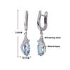 925 Sterling Silber Ohrringe mit natürlichen himmelblauen Topas Edelsteinen Silber Edlen Schmuck