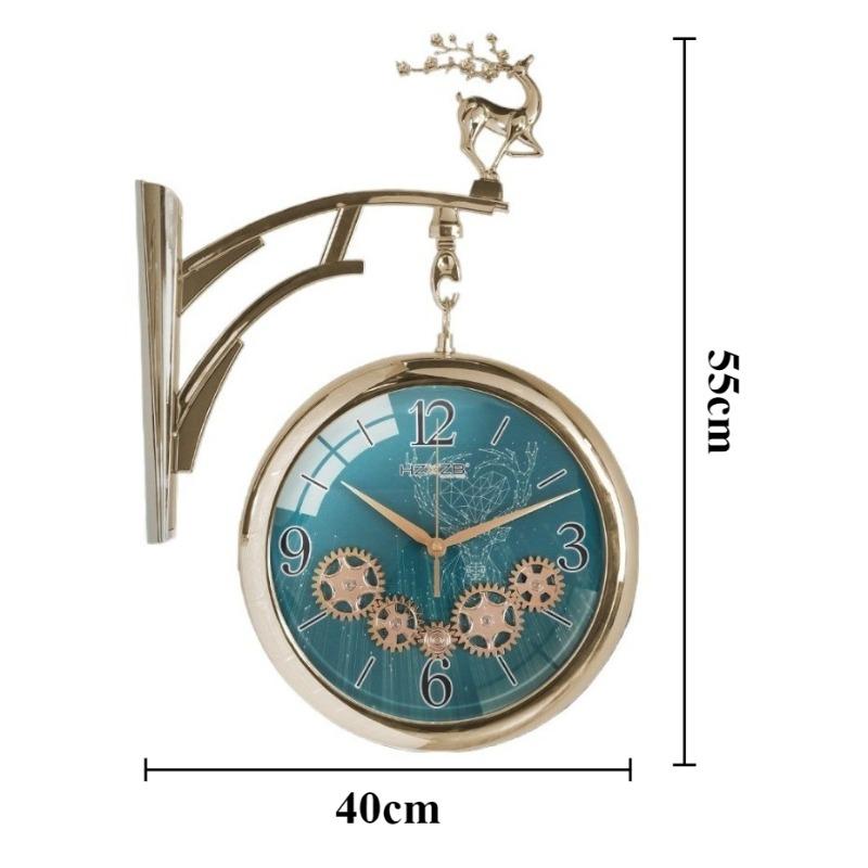 Silent Wall Clock Modern Minimalist Wall Clocks Double-Sided Creative Household Hanging Clock Living Room Decorative Accessories