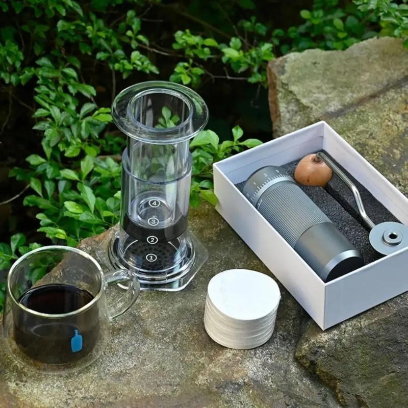 Coffee Machine Transparent Outdoor Portable Hand-pump Kettle Pour-over Anti-slip Lightweight Handheld Coffee Pot