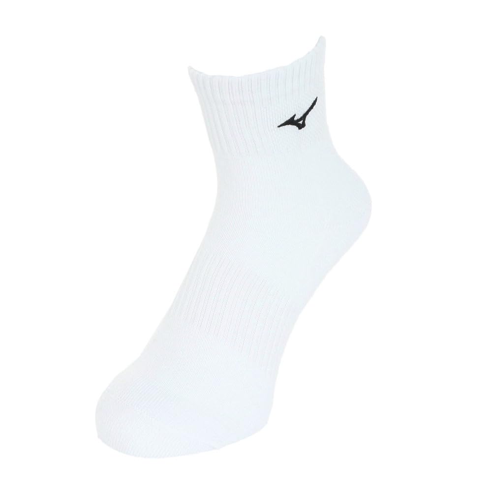 Volleyball Volleyball Short Socks V2MXA000 Sizes [Mizuno] Wear, 2-Pair Pack, White/Black, 25-27