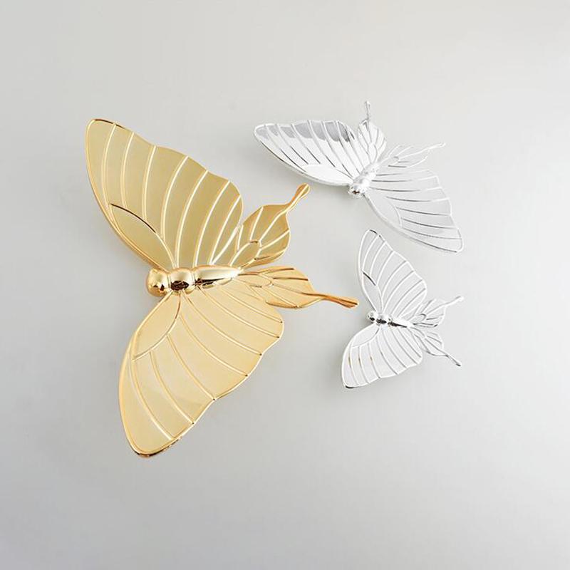Creative Butterfly Wall Decor 3D Butterfly Sofa Tv Background Wall Decoration Wedding Party Living Room Decoration Pendant Craft