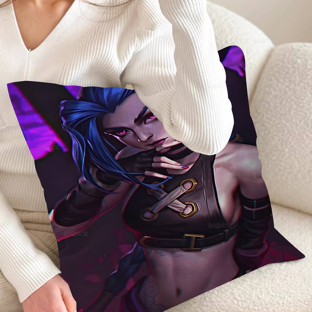 Game Arcane J-Jinx Pillowcase Toon Gift Cushion Cover Bedroom Home Sofa Chair Seat Decor Pillow Case