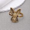 4pcs Metal Rabbit Napkin Rings Golden Napkin Buckles Bunny Napkin Holder  Wedding Dinner Table