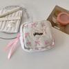 Creative Bowknot Sanitary Pads Bag Data Cables Organizer Large Capacity Small Cosmetic Bag Multipurpose Napkin Pouch Storage Bag