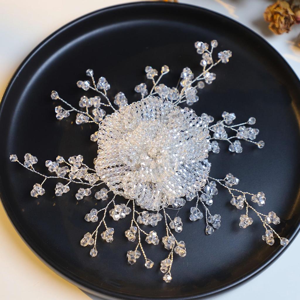 Luxury Crystal Beaded Floral Brooch and Hair Clip DIY Kit