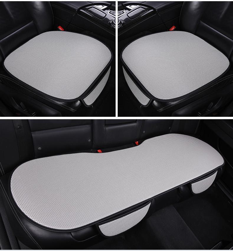 Non-Slip Ice Silk Car Seat Cushion Set - Summer Cooling & Breathable Rear long pad фиолетовый