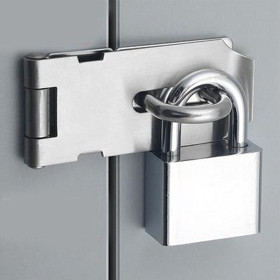 Stainless Steel 90 Degree Lock Catch 90 Degrees Burglar-proof Padlock Clasp Hardware Household Door Latches Lock Windows Door