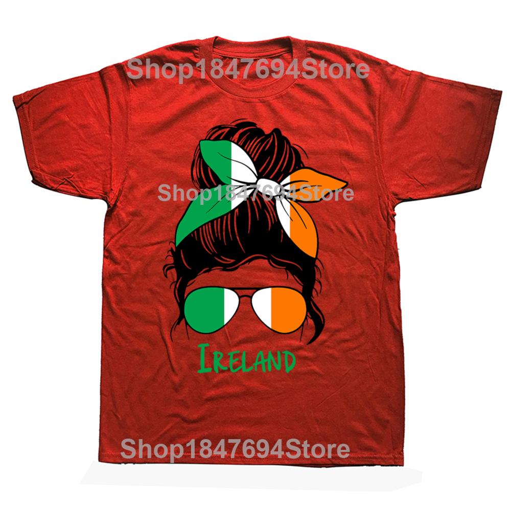Funny Irish Girl Ireland Flag Woman Proud T Shirt Graphic Cotton Streetwear Short Sleeve Birthday Gifts Summer Style Tshirt Men