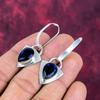 Blue Sapphire Earrings, Handmade Gemstone Earrings, 925 Solid Sterling Silver Earrings Antique Jewelry, For Engagement Gift