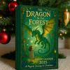 Dragon In The Forest Advent Calendar 2025 with 24 2D Flat Dragon Ornaments Christmas Countdown Calendar for Xmas Tree Decor