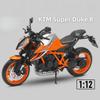 1/12 Scale KTM 1290 Super DUKE R Alloy Sports Motorcycle Diecast Miniatures Model Decorative Trendy Ornaments for Friend Gift