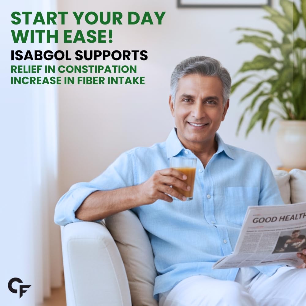 Carbamide Forte Isabgol Powder 225gm Psyllium Husk With Haritaki Ajwain Fennel Fiber Supplement