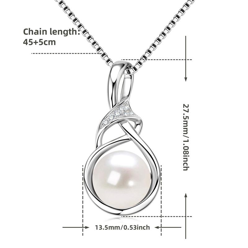 Charms Halsketten 14K Gold Filled 8-9mm Süßwasserperle Moissanit Anhänger Halskette für Damen Hochzeits Schmuck Geschenk