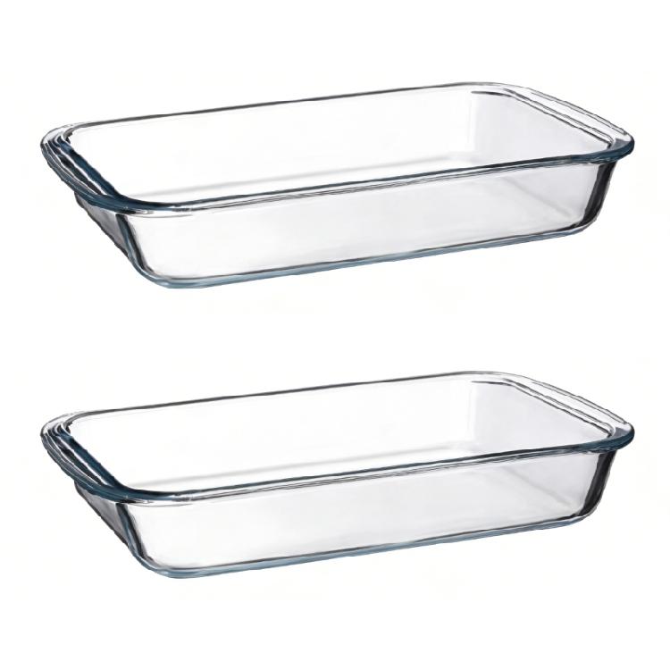 

Shatters Proof Glass Roasting Pan Oven Proof Glass Cookware Suitable For Microwave Oven And Refrigerator Storage 1L and 1L