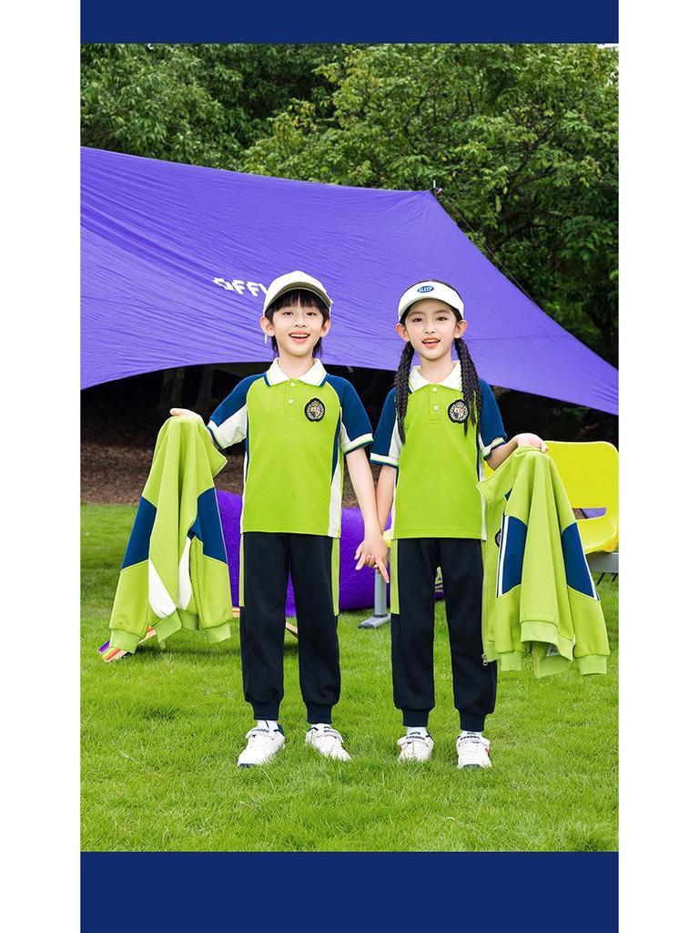 Zestaw mundurków szkolnych dla dzieci: Wiosna i Jesień, Trzyczęściowy Styl Akademiccki na Zawody Sportowe w Szkole Podstawowej i Przedszkolu