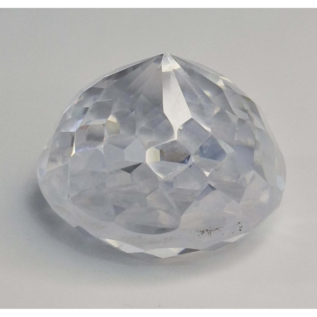 White Zircon Cambodia Natural 51-53 Ct Round Cut Stunning Certified Gemstone