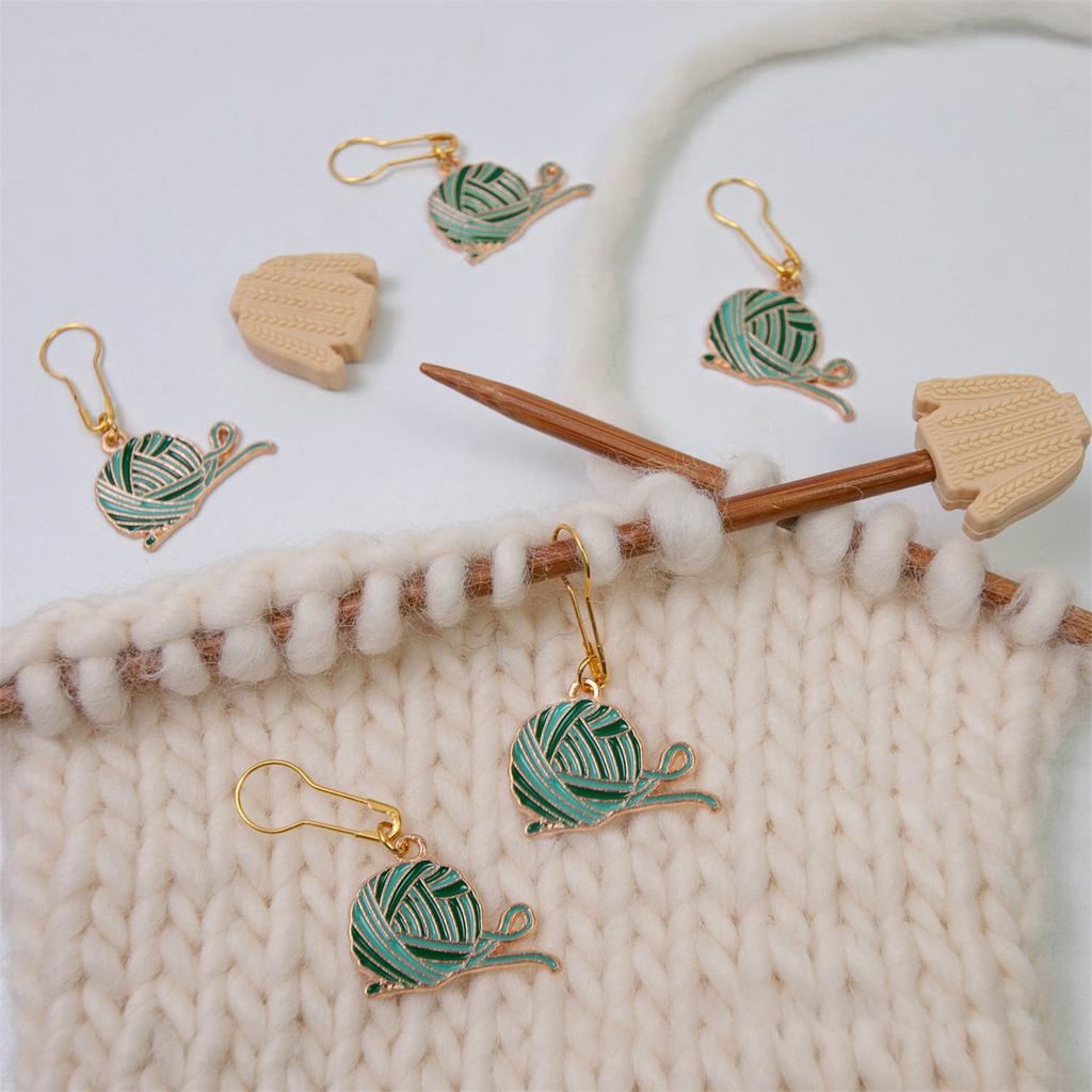 Stitching Marker Charm Knitting Needle Tip Stoppers Crochet Stitching Marker Charm for Knitting Weaving Jewelry Making