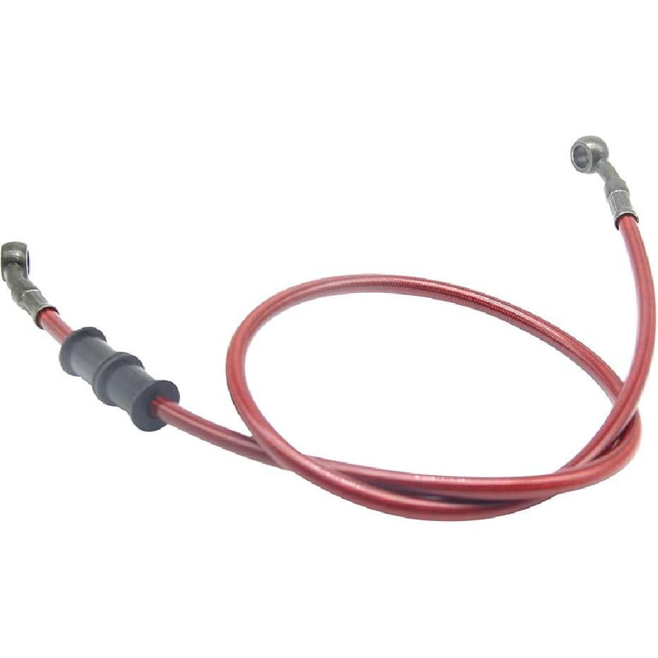 Stainless Steel Brake Hose, Motorcycle Braided Steel Brake Clutch - 90cm/35.4" Black, Pack of 1 for Street Motocross Bikes